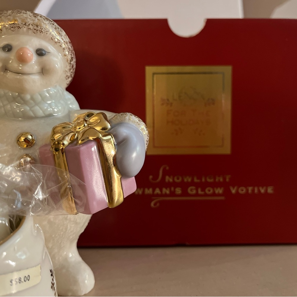 Lenox snowman glow votive